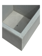 Vaso Quadrato Linea Cemento Grigio Effetto Industriale – Fioriera Moderna da Esterno