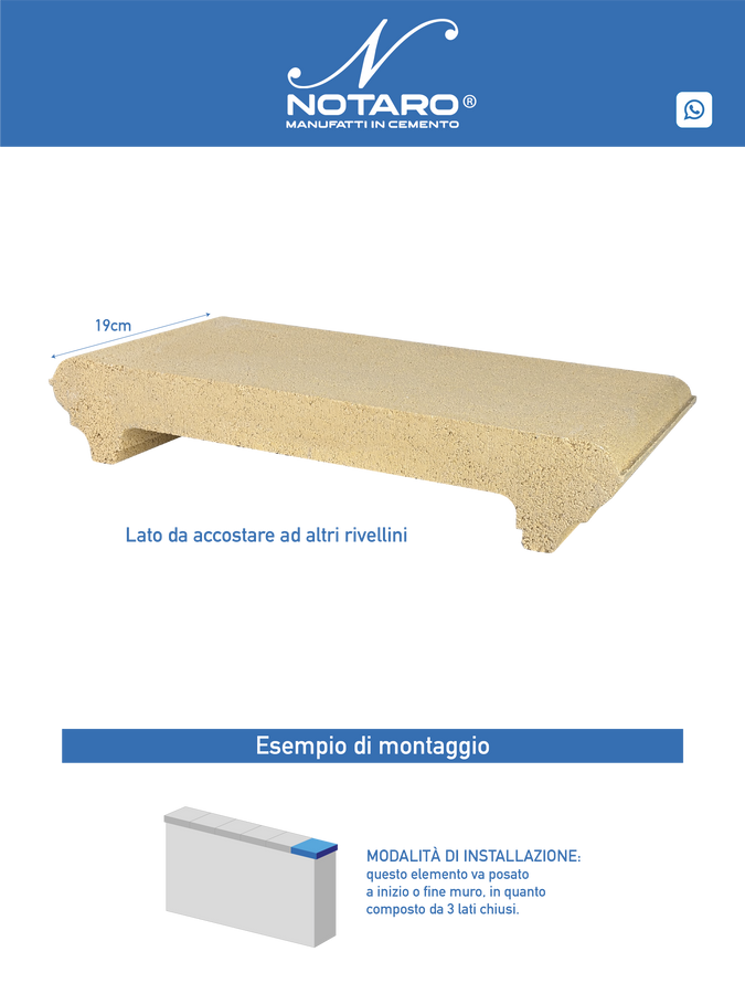 Testata Classica Con Toro Per Coprimuro in Cemento – La Finitura elegante per la Fine del Muro