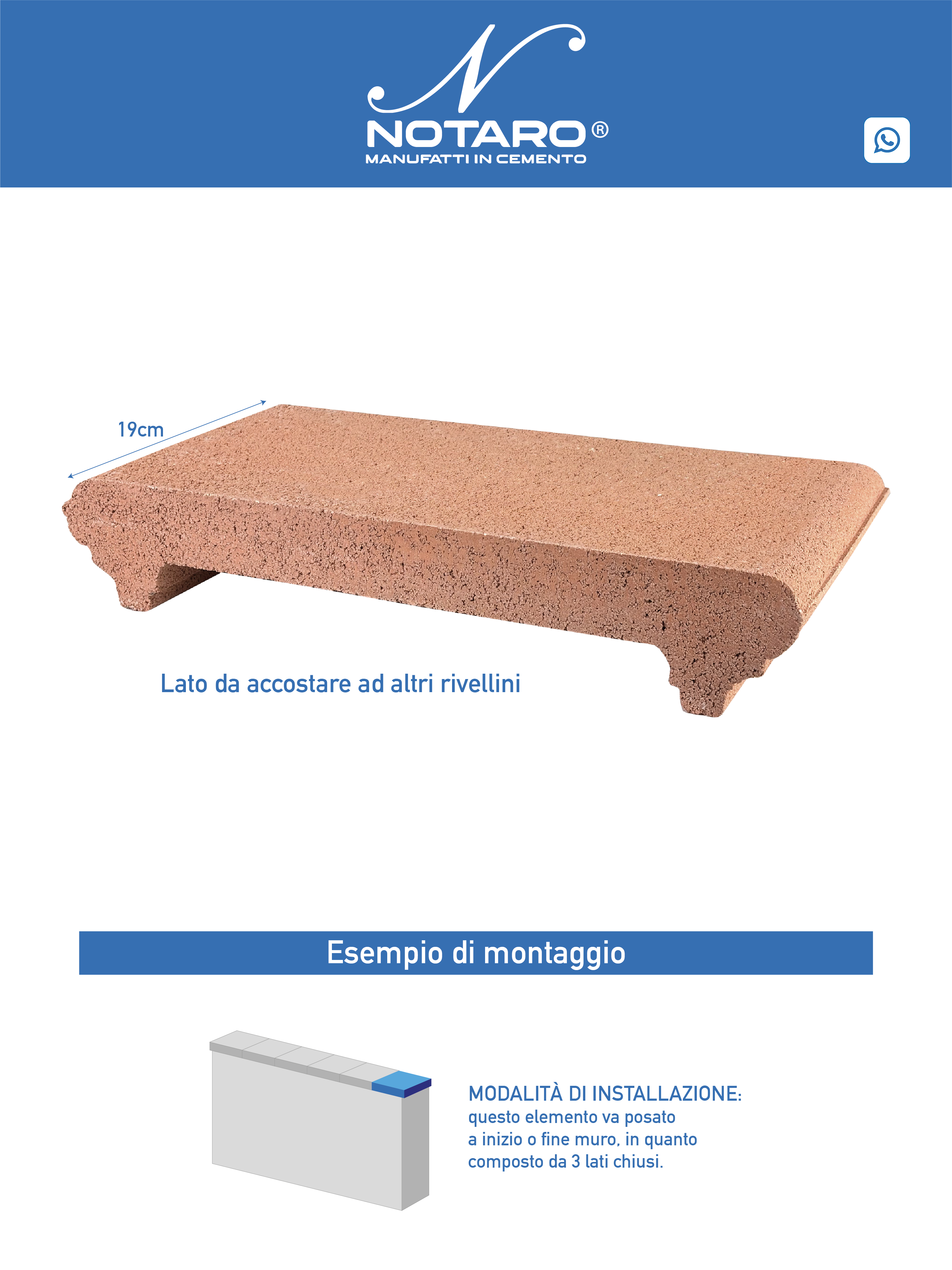 Testata Classica Con Toro Per Coprimuro in Cemento – La Finitura elegante per la Fine del Muro