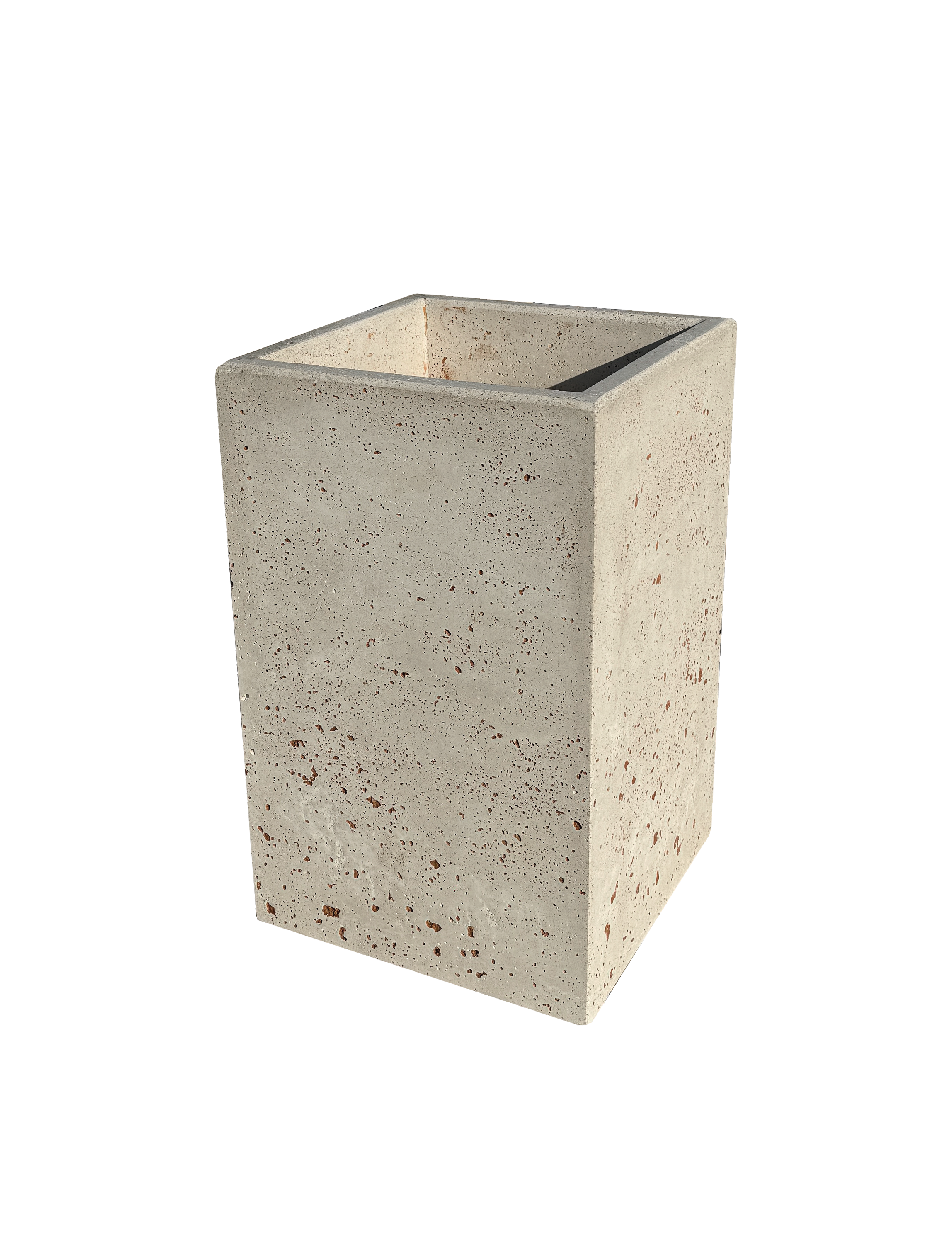 Vaso Alto modello Linea da cm. 50x50xh.80 - Effetto Travertino - Notaro Manufatti