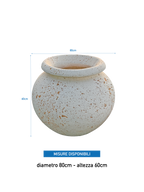Vaso Giara Grande in Effetto Travertino - Notaro Manufatti