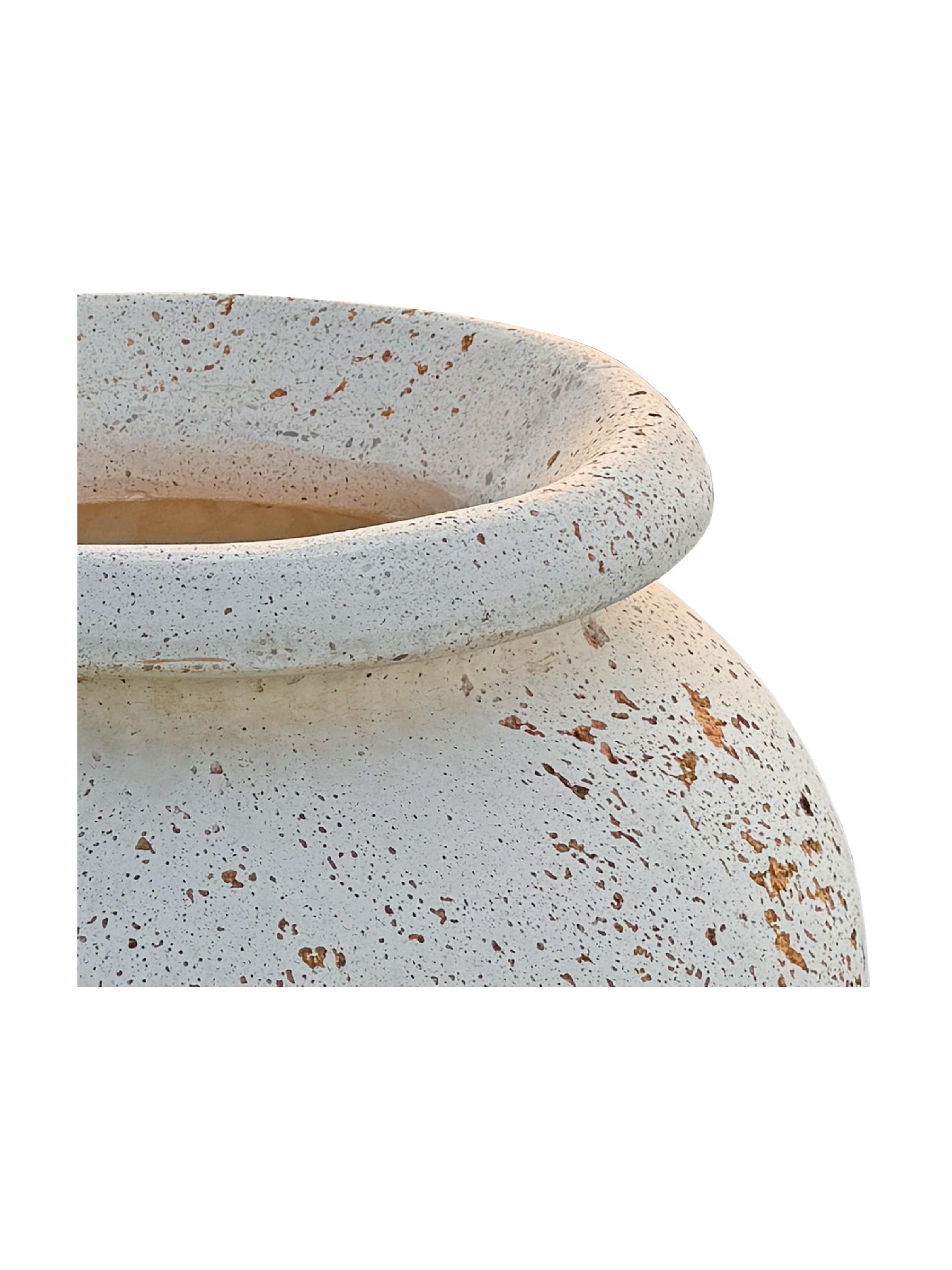 Vaso Giara Grande in Effetto Travertino - Notaro Manufatti