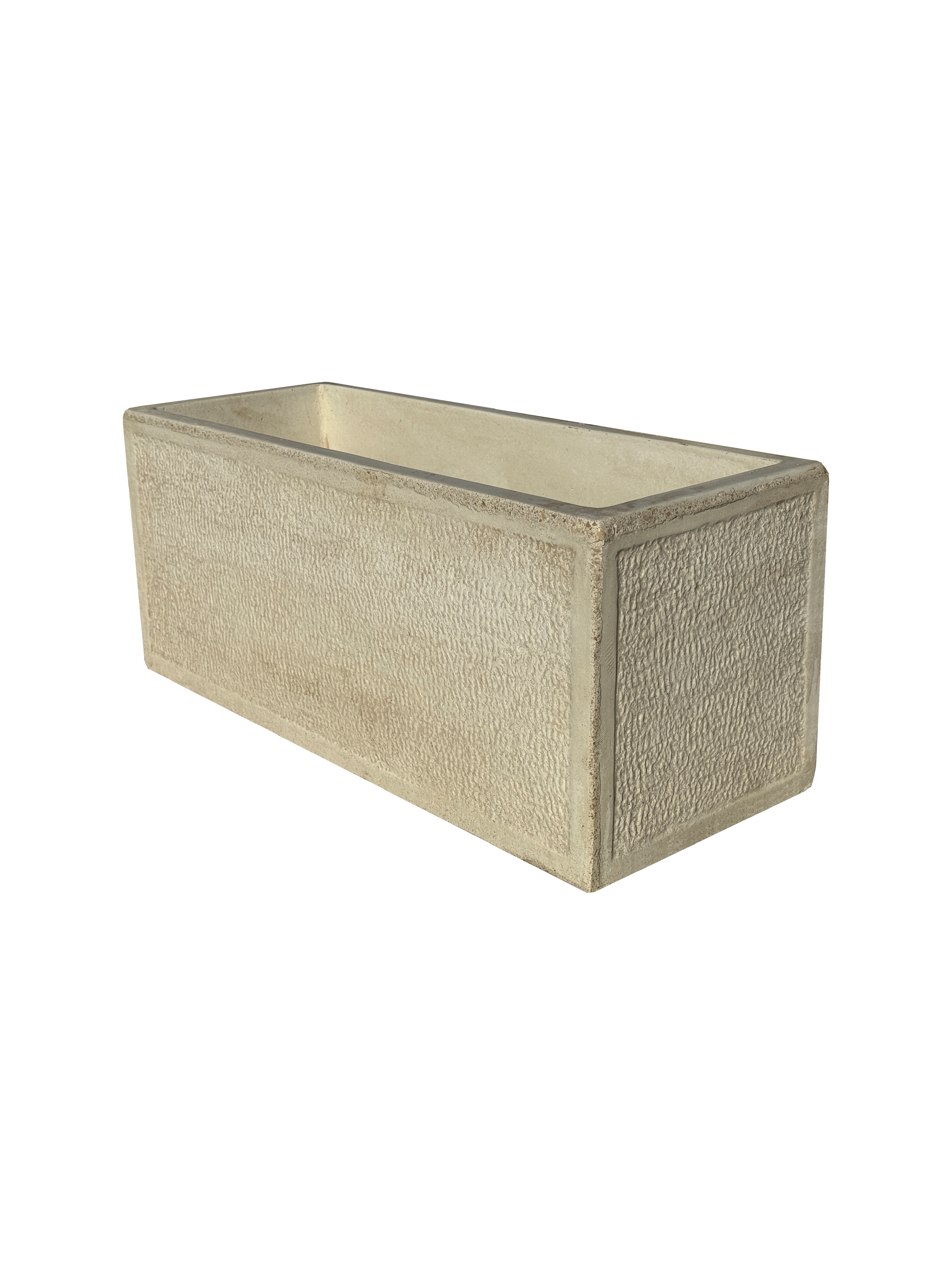 Vaso o Fioriera con Finitura Bocciardata Anticata Beige - Notaro Manufatti