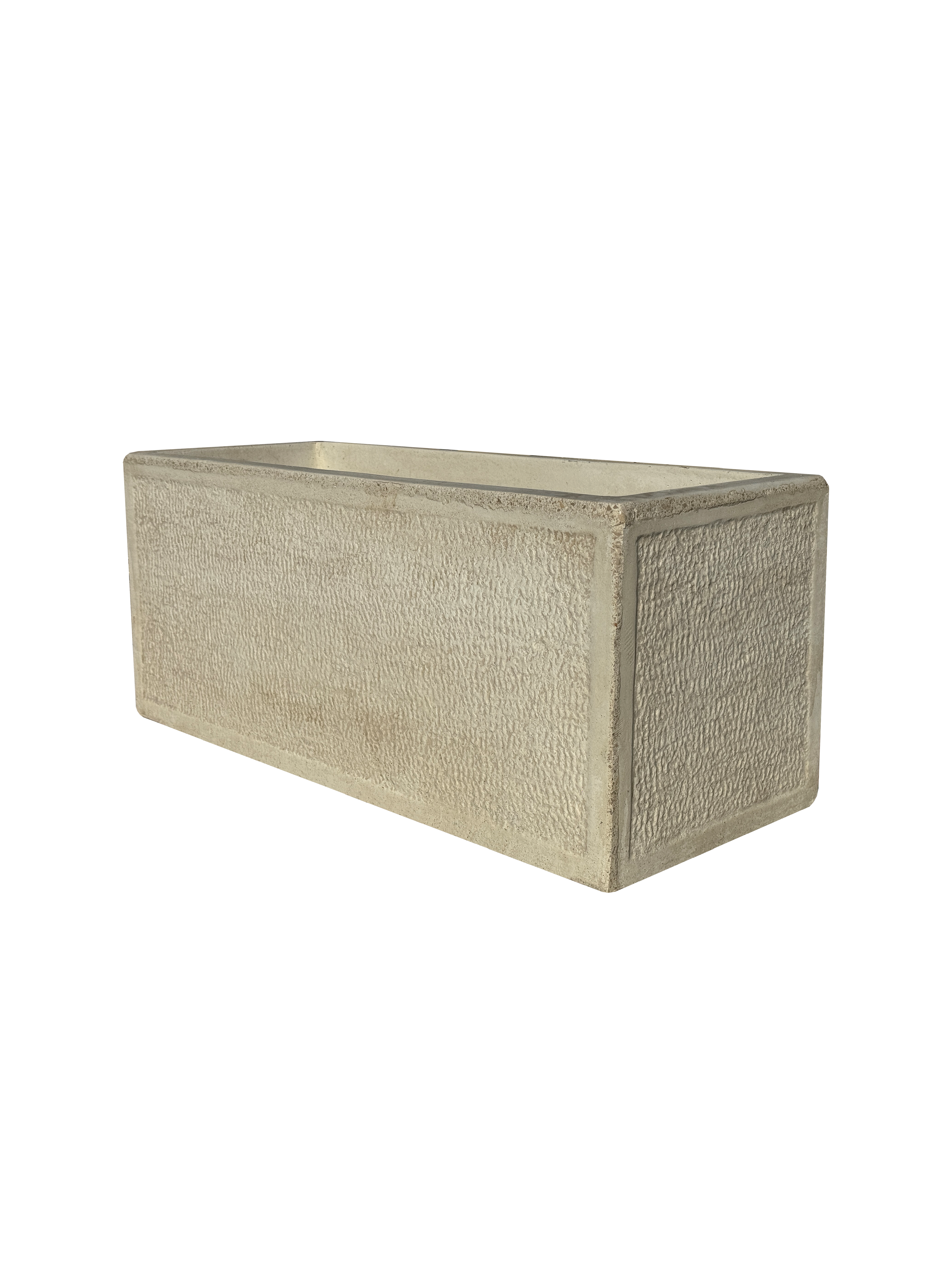 Vaso o Fioriera con Finitura Bocciardata Anticata Beige - Notaro Manufatti