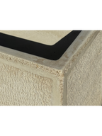 Vaso o Fioriera con Finitura Bocciardata Anticata Beige - Notaro Manufatti
