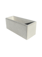 Vaso o Fioriera con Finitura Bocciardata - Bianco - Notaro Manufatti
