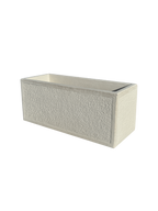 Vaso o Fioriera con Finitura Bocciardata - Bianco - Notaro Manufatti