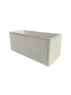 Vaso o Fioriera con Finitura Bocciardata - Bianco - Notaro Manufatti