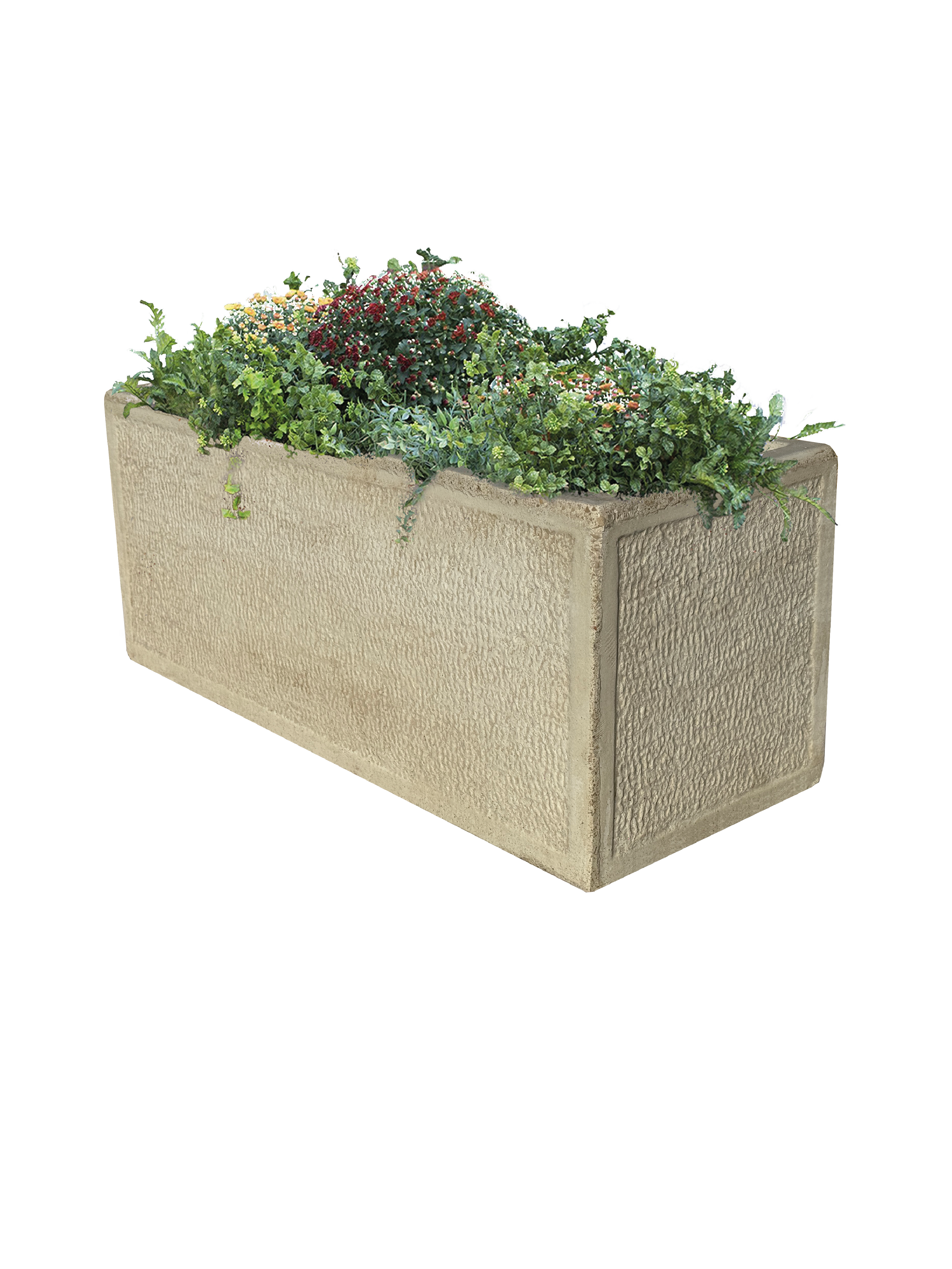 Vaso o Fioriera con Finitura Bocciardata Anticata Beige - Notaro Manufatti