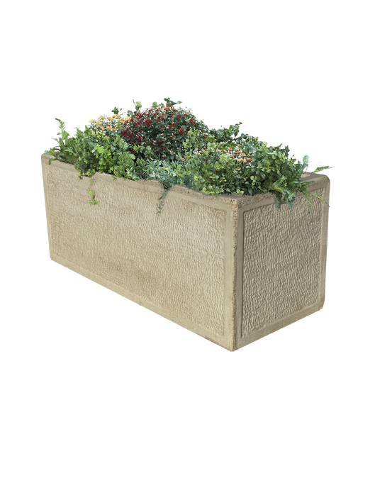 Vaso o Fioriera con Finitura Bocciardata Anticata Beige - Notaro Manufatti