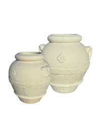 Vaso Orcio in Cemento per Esterni – Colore Bianco Naturale