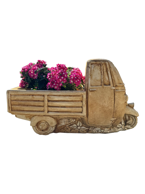 Ape Piaggio Porta Vaso Anticato Giallo - Notaro Manufatti