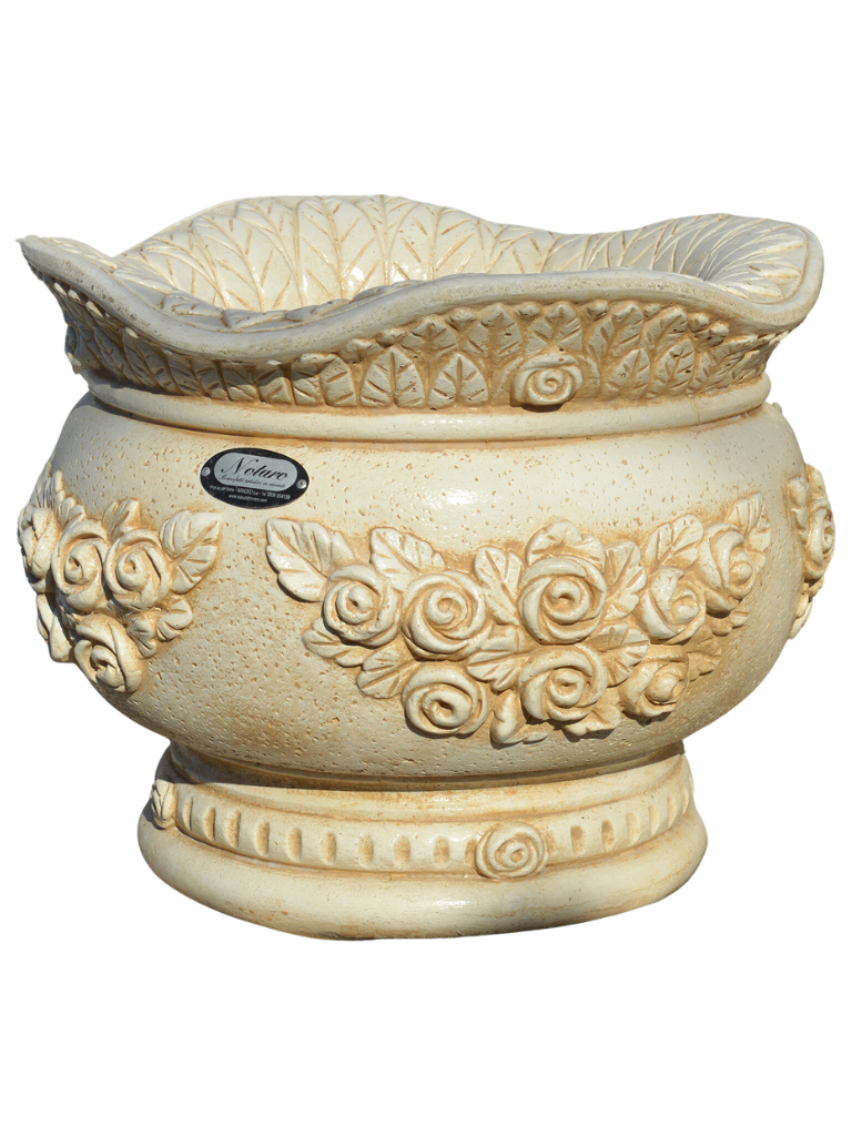 Vaso Sofi' Tondo Anticato Beige - Notaro Manufatti