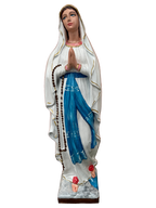 Madonna di Lourdes in Cemento 80 cm – Lavorazione Artigianale a Colori - Notaro Manufatti