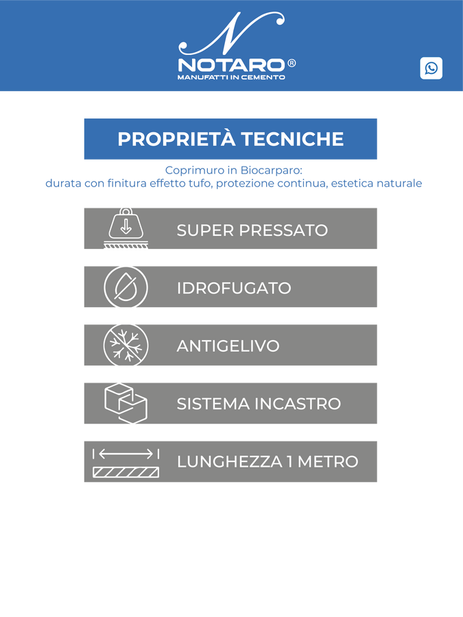 Testata in Bio Carparo con Gocciolatoio: Design e Praticità