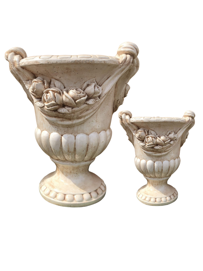Vaso Rose e Manici Anticato Marrone