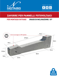 Zavorre per Pannelli Fotovoltaici - 10°