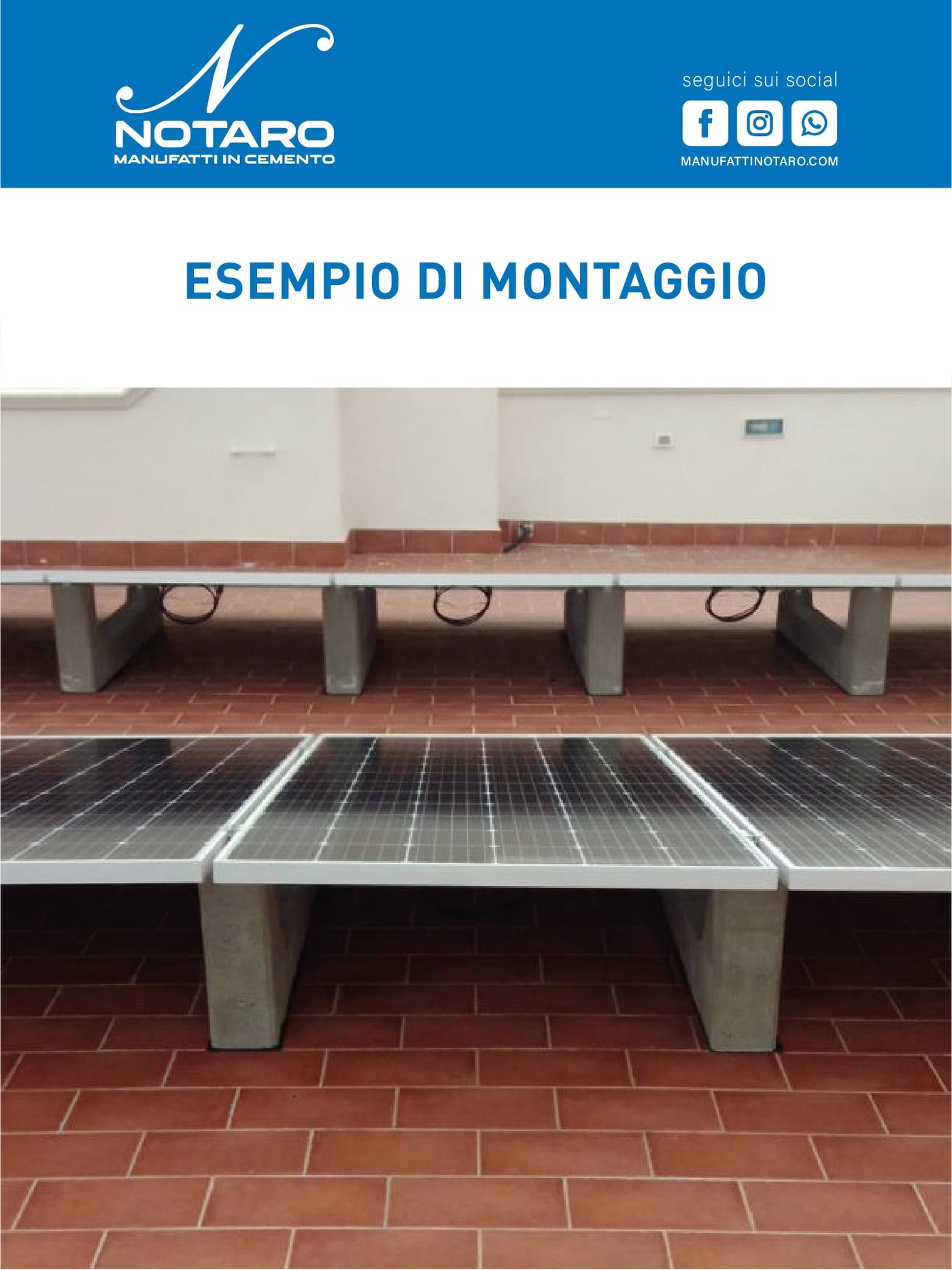 Zavorre Notaro - esempio di montaggio pannelli fotovoltaici