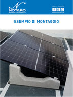 Zavorra per pannelli fotovoltaici 22° - dettaglio dell'alloggiamento