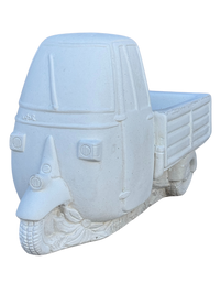Ape Piaggio Porta Vaso in Cemento Bianco Naturale
