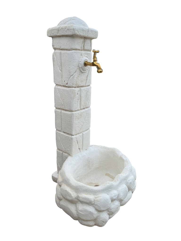 Fontana a Colonna Sasso - Bianca - Notaro Manufatti