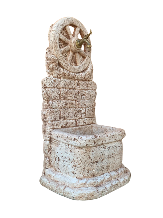 Fontana Ruota Anticato Marrone - Notaro Manufatti