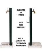 Fontana a Colonna con Base In Cemento - Antracite - Notaro Manufatti