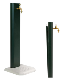 Fontana a Colonna con Base In Cemento - Verde
