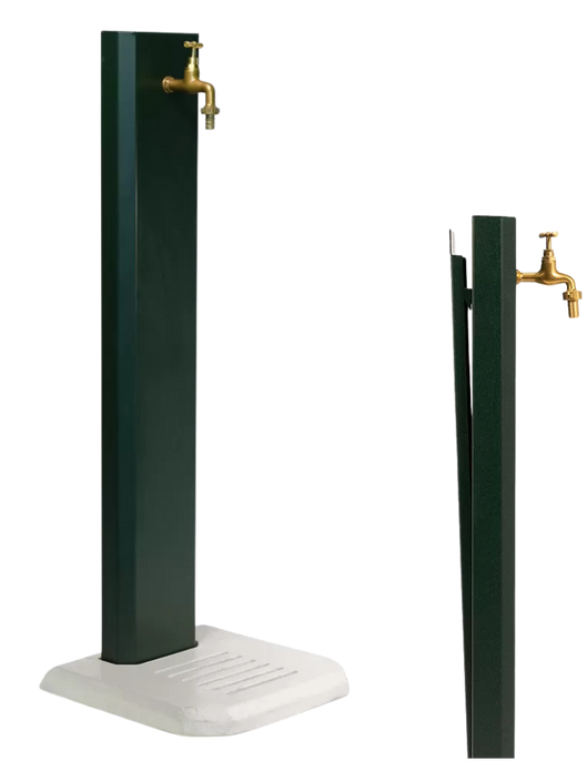 Fontana a Colonna con Base In Cemento - Verde - Notaro Manufatti