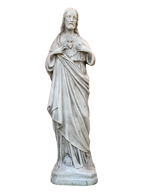 Sacro Cuore In Cemento 60H Anticato Grigio - Notaro Manufatti