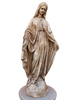 madonna-immacolata-miracolosa-base-esagonale-in-cemento-h60-anticata-marrone