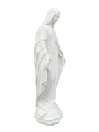 Madonna Immacolata Miracolosa Base Esagonale in cemento H63 - Bianco - Notaro Manufatti