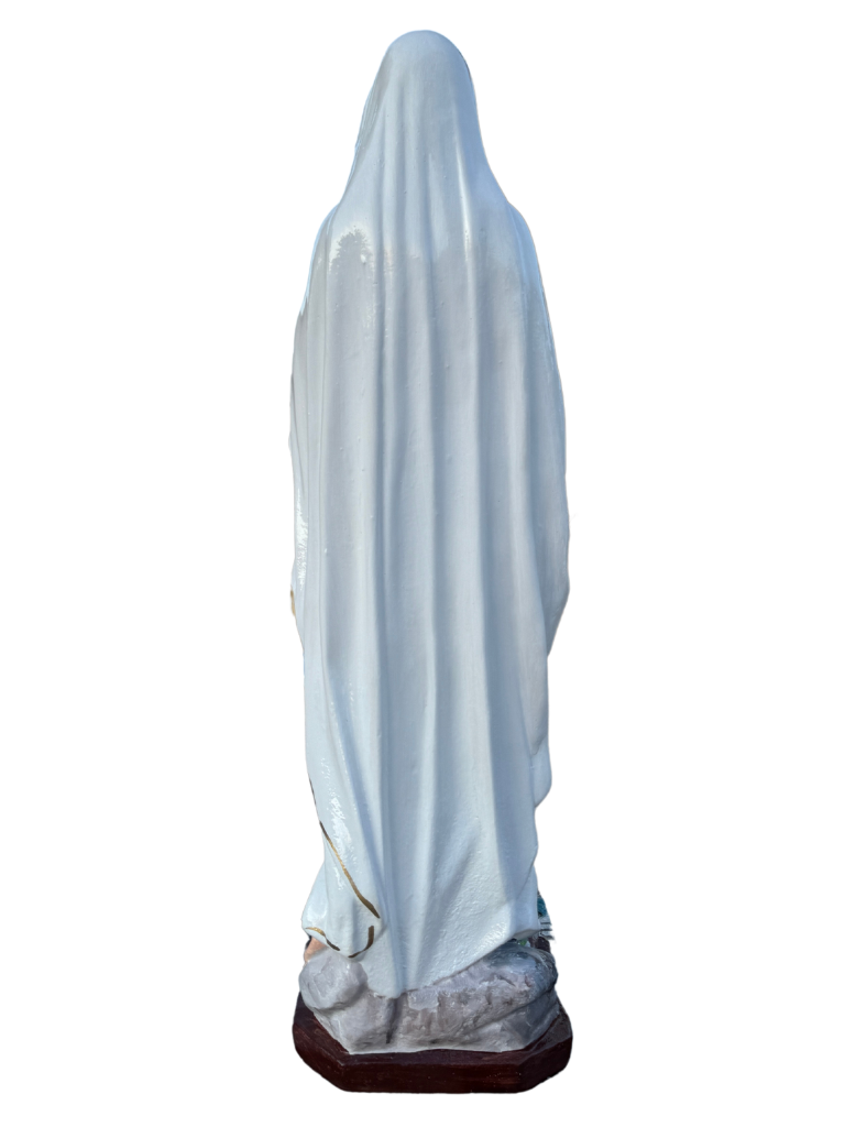 Madonna di Lourdes in Cemento H105 - Lavorazione Artigianale a Colori - Notaro Manufatti