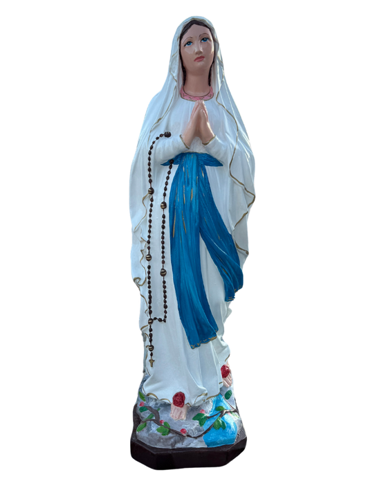 Madonna di Lourdes in Cemento H105 - Lavorazione Artigianale a Colori - Notaro Manufatti