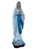Madonna di Lourdes in Cemento H105 - Lavorazione Artigianale a Colori - Notaro Manufatti