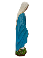 Madonna Immacolata Miracolosa Base Esagonale in cemento H63 - Lavorazione Artigianale a Colori - Notaro Manufatti