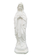 Madonna di Lourdes in Cemento H60 - Bianco - Notaro Manufatti