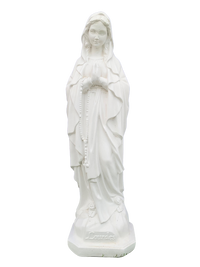 Madonna di Lourdes in Cemento H60 - Bianco