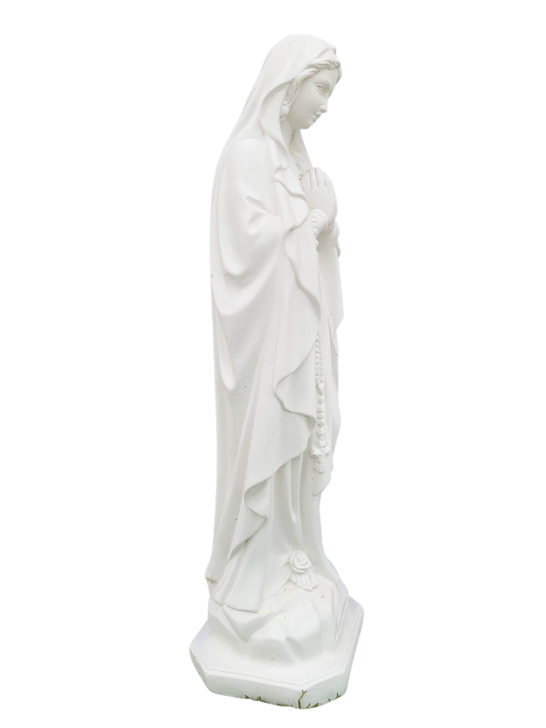 Madonna di Lourdes in Cemento H60 - Bianco - Notaro Manufatti