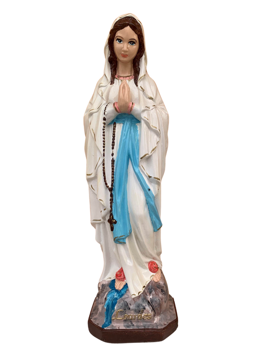 Madonna di Lourdes in Cemento H60 - Lavorazione Artigianale a Colori - Notaro Manufatti