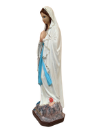 Madonna di Lourdes in Cemento H60 - Lavorazione Artigianale a Colori - Notaro Manufatti