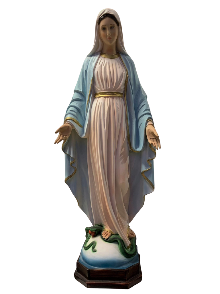 Madonna Miracolosa in Vetroresina Dipinta a Mano h. 60 - Notaro Manufatti