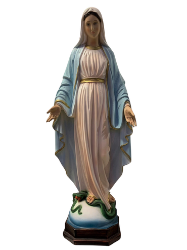 Madonna Miracolosa in Vetroresina Dipinta a Mano h. 60 - Notaro Manufatti