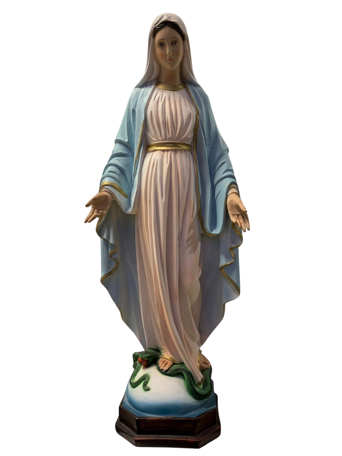 Madonna Immacolata Miracolosa in Vetro Resina h60