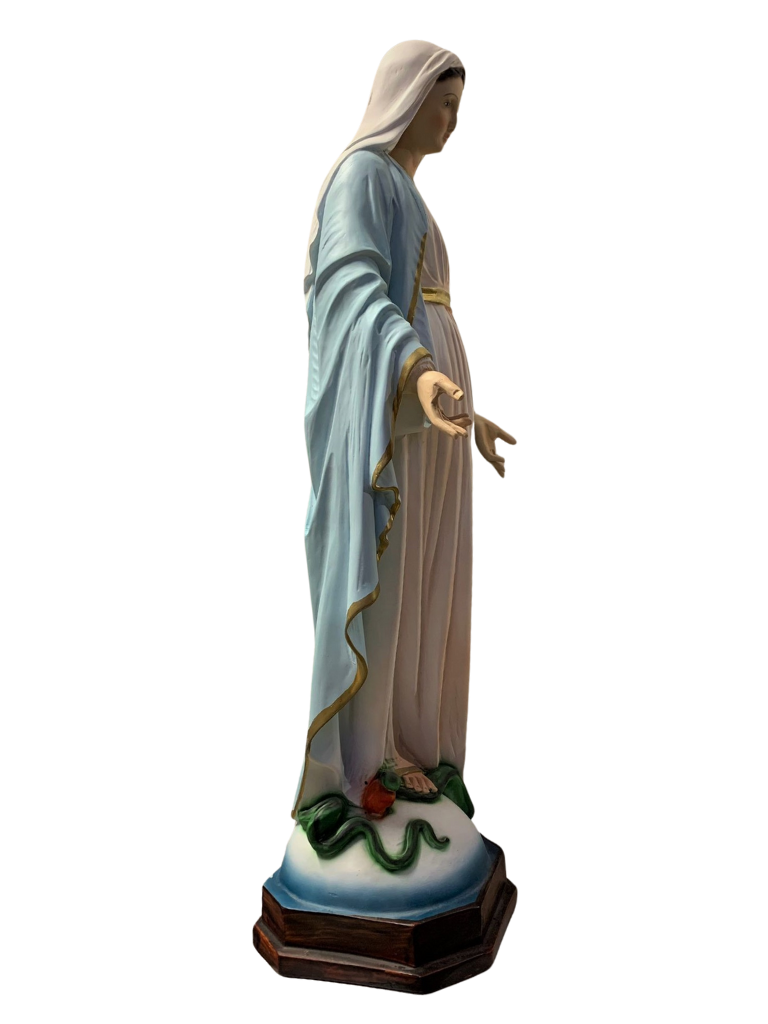 Madonna Miracolosa in Vetroresina Dipinta a Mano h. 60 - Notaro Manufatti
