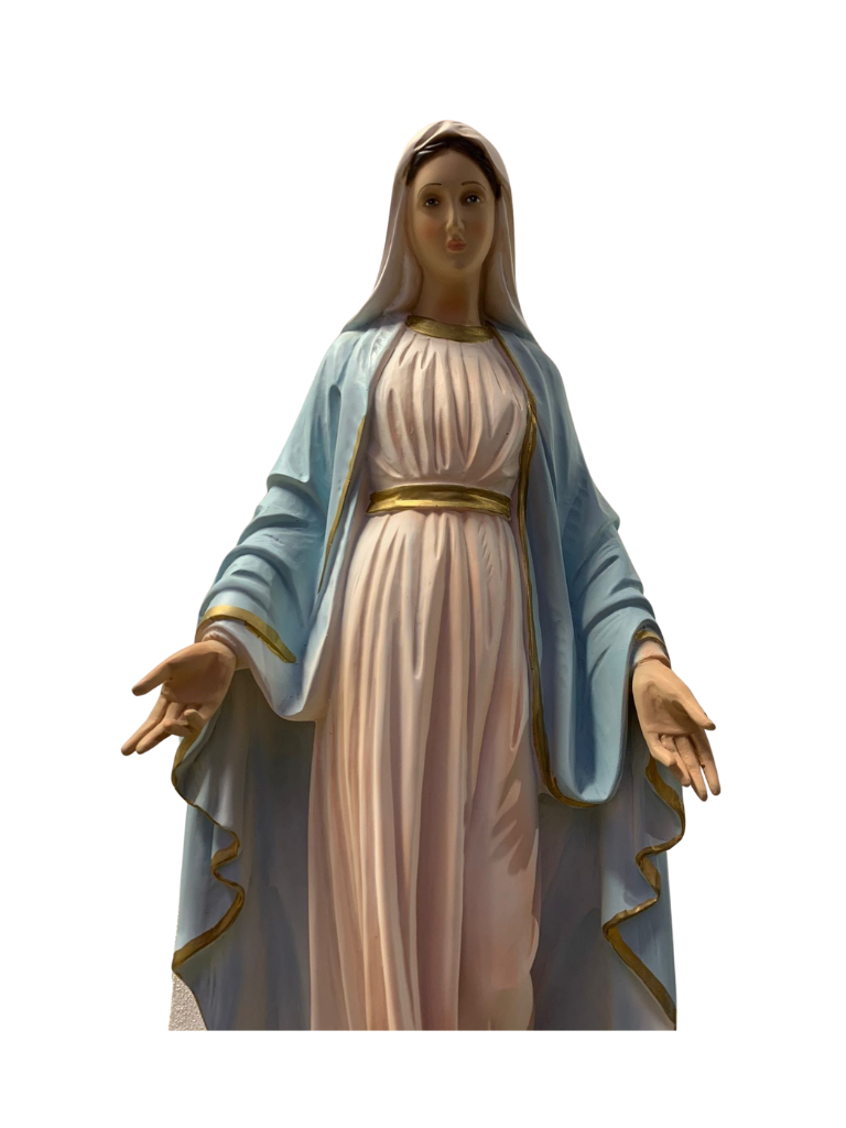 Madonna Miracolosa in Vetroresina Dipinta a Mano h. 60 - Notaro Manufatti