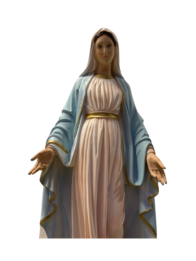 Madonna Immacolata Miracolosa in Vetro Resina h60