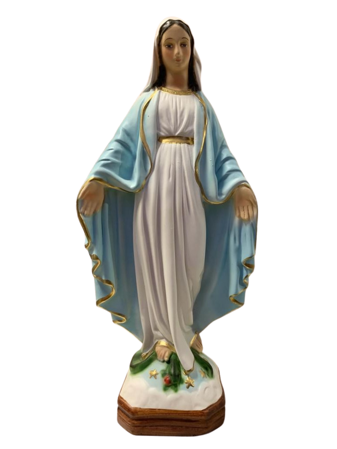 Madonna Immacolata Miracolosa in Vetro Resina