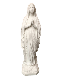 Madonna di Lourdes in Cemento H105 - Bianco