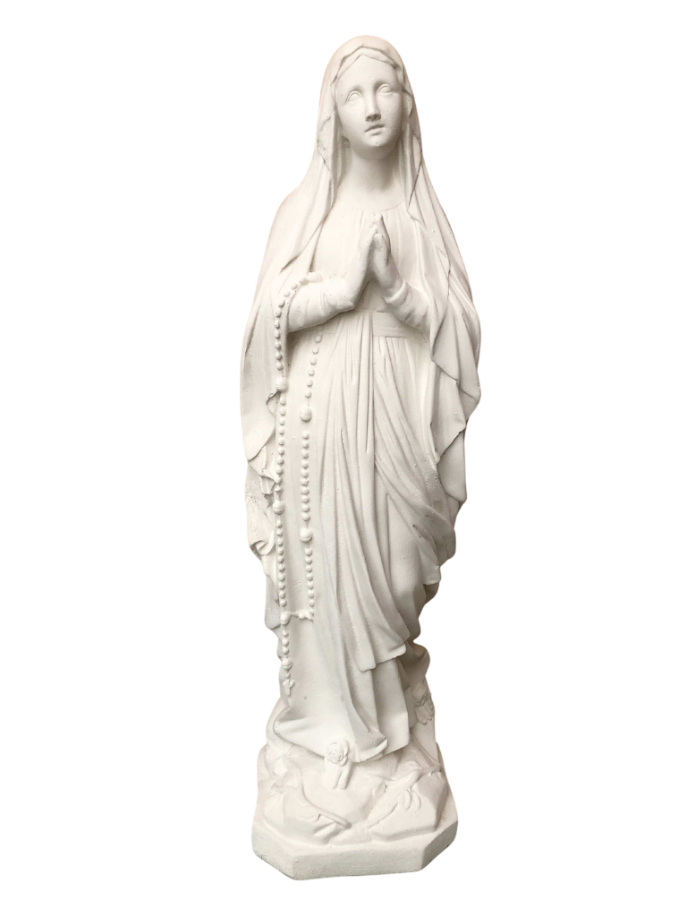 Madonna di Lourdes in Cemento H105 - Bianco - Notaro Manufatti